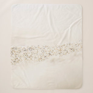 Witte en bruine florale textiel sherpa deken