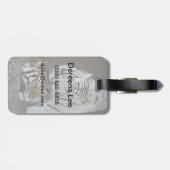 Witte en bruine tijgers die rusten bagagelabel (Achterkant horizontaal)