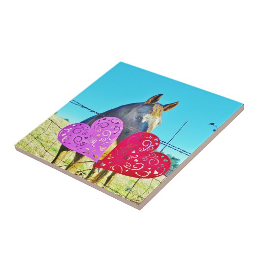 Witte en bruine Valentijn Tegeltje (Zijkant)