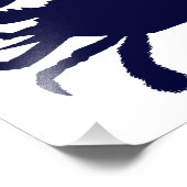 Witte en donkerblauwe krab foto afdruk (Hoek)