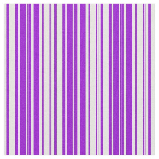 Witte en donkere Violet Lined/Striped Patroon Stof (Close Up)