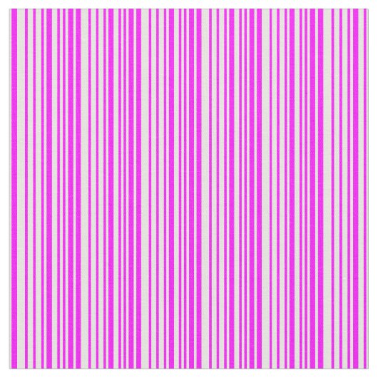 Witte en Fuchsia gekleurde stripte patroon Stof (Close Up)