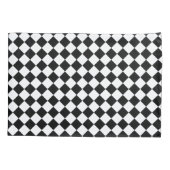 Witte en gedurfde zwarte Chevron patroon Kussensloop (Achterkant-Links)
