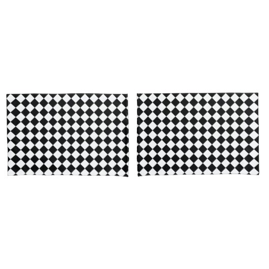 Witte en gedurfde zwarte Chevron patroon Kussensloop (Voorkant-Set)