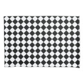 Witte en gedurfde zwarte Chevron patroon Kussensloop (Voorkant-Links)