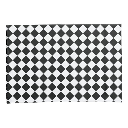Witte en gedurfde zwarte Chevron patroon Kussensloop (Voorkant-Rechts)