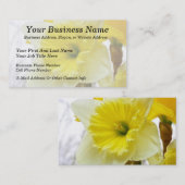 Witte en gele diaffodil visitekaartje (Voorkant / Achterkant)