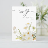 Witte en gele Floral met RSVP 2 (Staand voorkant)