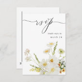 Witte en gele Floral met RSVP 2 (Voorkant / Achterkant)