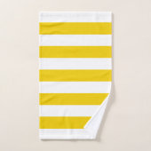 Witte en gele horizontale strepen bad handdoek (Handdoek)