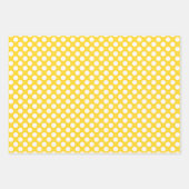 Witte en gele pokadot inpakpapier vel (Voorkant 3)