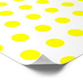 Witte en gele pokadot poster (Hoek)