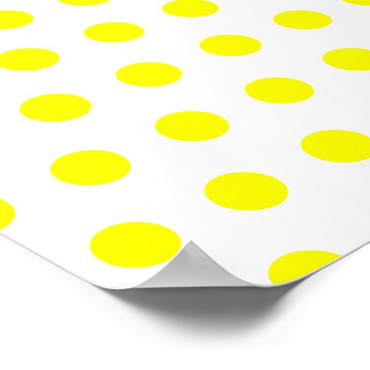 Witte en gele pokadot poster (Hoek)
