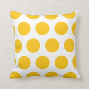 Witte en gele pokstip Sierkussen