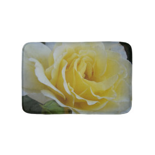 Witte en gele Rose badmat