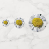 witte en gele vogel confetti (Achterkanten)