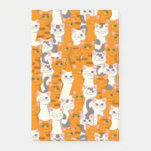 Witte en gember katten patroon groene ogen blauwe post-it® notes (Voorkant)