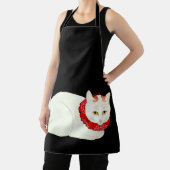 Witte en Ginger Japanse Kat Schort (Insitu)