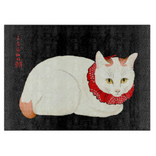 Witte en Ginger Japanse Kat Snijplank
