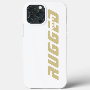 witte en goudbruine EEK iPhone 13 Pro Max Hoesje