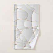 Witte en gouden Abstracte achtergrond Bad Handdoek (Handdoek)