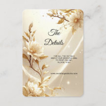 Witte en gouden bloemen detailenvelop