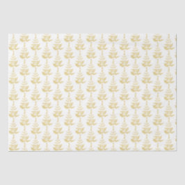 Witte en gouden boom vakantie tissuepapier