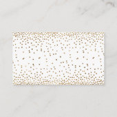 Witte en Gouden Confetti Luier Raffle Ticket Kaart (Achterkant)