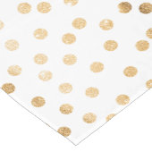 Witte en Gouden Glitter City Stippen Tafelloper (Hoek)