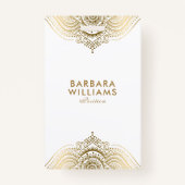 Witte en gouden  kant minimaliseren badge (Achterkant)