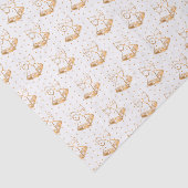 Witte en gouden kerstbellen tissuepapier (Detail)