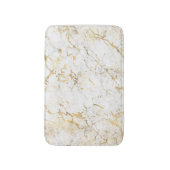 Witte en gouden marmer badmat (Voorkant Verticaal)