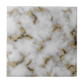 Witte en gouden marmer tegeltje (Voorkant)