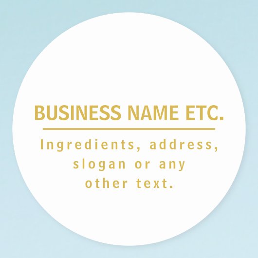 Witte en gouden multifunctionele objecten ronde sticker