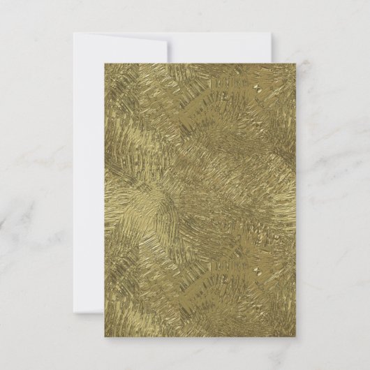 Witte en gouden Peacock Feather RSVP-kaart RSVP Kaartje (Achterkant)