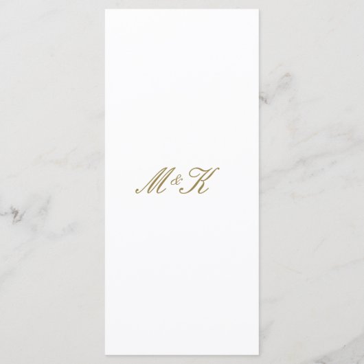 Witte en Gouden Polka-Stippen Orde van Diensten Programma (Achterkant)