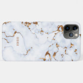 Witte en gouden smelttextuur Case-Mate iPhone case (Achterkant (horizontaal))