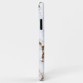 Witte en gouden smelttextuur Case-Mate iPhone case (Achterkant/rechts)