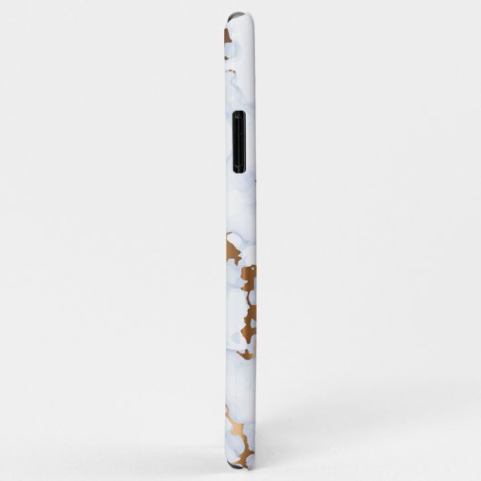 Witte en gouden smelttextuur Case-Mate iPhone case (Achterkant/rechts)