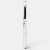 Witte en gouden smelttextuur Case-Mate iPhone case (Achterkant/links)