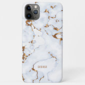 Witte en gouden smelttextuur Case-Mate iPhone case (Achterkant)