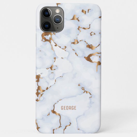 Witte en gouden smelttextuur Case-Mate iPhone case (Achterkant)