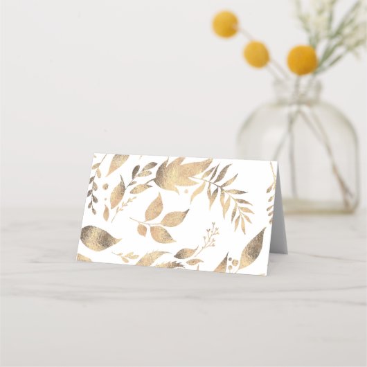 Witte en Gouden Vallen Bladeren Trouwen (Achterkant)
