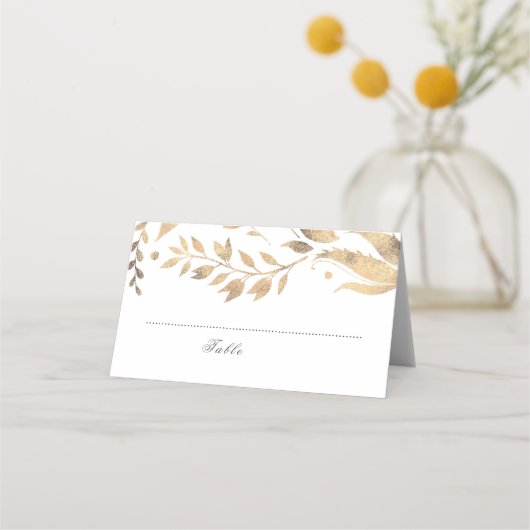 Witte en Gouden Vallen Bladeren Trouwen (Voorkant)