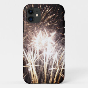 Witte en gouden vuurwerk I Patriotische viering iPhone 11 Hoesje