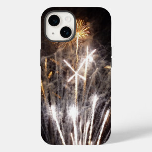 Witte en Gouden Vuurwerk II Patriottische Viering Case-Mate iPhone 14 Hoesje