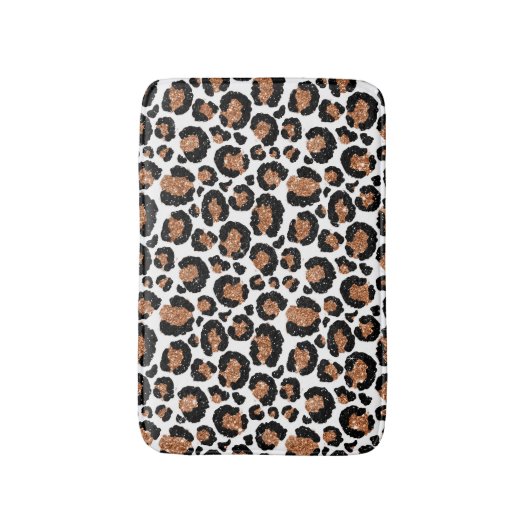 Witte en goudkoortsCheetah - Leopard Pattern Badmat (Voorkant Verticaal)