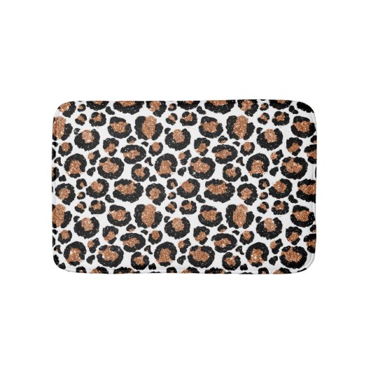 Witte en goudkoortsCheetah - Leopard Pattern Badmat (Voorkant)