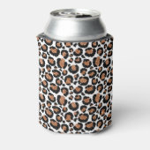 Witte en goudkoortsCheetah - Leopard Pattern Blikjeskoeler (Blikje Achterkant)