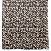 Witte en goudkoortsCheetah - Leopard Pattern Douchegordijn (Voorkant)